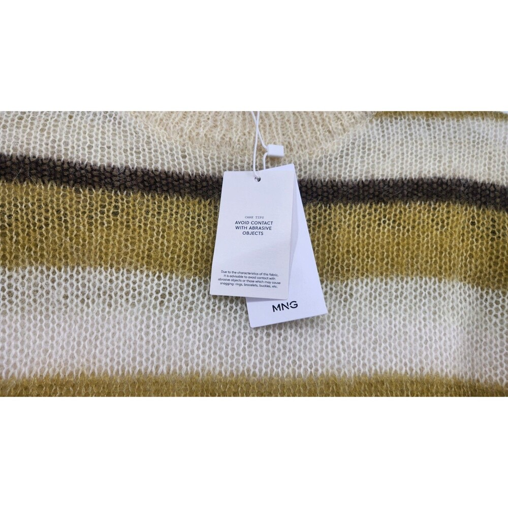 Mango Women's XS Olive Green Semi Transparent Alpaca Sweater NWT‎ - Picture 5 of 9